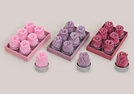 TEELICHT-SET ROSE 6-TLG 3-F.S. 5X4CM}