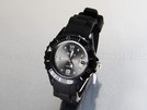 schwarz Viper Silikonuhr mit Datum little face Ø c