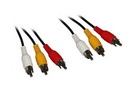 Audio-Video-Kabel 3x Cinch (St.) - 3x Cinch (St.) 5,0 m