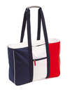 Strandtasche,600D,"Marina"blau/weiss/rot, ca. 47 x 35 x 13 cm