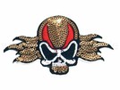 P-083 Aufnäher Patch Totenkopf Kettenhelm