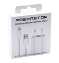 Powerstar® ''Gemello'' 2in1 Ladegerät für Apple iPhone 5, 5S, 5C White