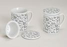 TEEBECHER PORZ.M.DECKEL+TEESIEB 10CM
