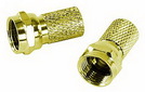 F-Stecker 7mm, vergoldet