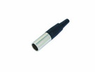 Mini XLR-Stecker, schwarz, 3-polig