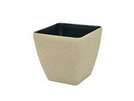 Dekotopf STONA-20, eckig, beige