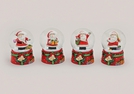 SCHNEEKUGEL NIKOLAUS POLY/GLAS 4-F.S.9CM