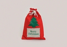GESCHENKBEUTEL MERRY CHRISTMAS FILZ ROT 19X28