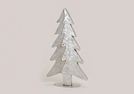 BAUM SILBER/GLITTER METALL/HOLZ 22X8X43CM