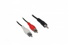 Kabel 1x Klinke (St.) (3.5) stereo - 2x Cinch (St.) (geschirmt) 1,5 m