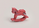 SCHAUKEL-PFERD ROT HOLZ 15X4X12CM
