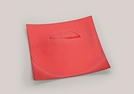 TELLER ECKIG ROT KUNSTST.30X30X2CM