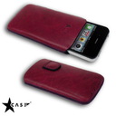 Star-Case® Nova ''Antique'' for Apple IPhone 4, 4S echt Leder Purple