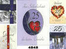 Hochzeits-Karte zur Silberhochzeit mit Silberdruck