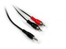 Kabel 1x Klinke (St.) (3.5) stereo - 2x Cinch (St.) 1,5 m
