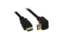 Kabel HDMI High Speed with Ethernet 19p (St.) - 19p (90° St.) gold 3,0 m black