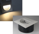 LED Wandeinbauleuchte ''WEL Q14'', IP65, 14 LEDs, Aluminium, warmweiß