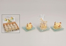 KERZE HUHN M.GLASUNTERSETZER 5X7X7CM