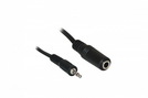 Kabel 1x Klinke (St.) (3.5) stereo - 1x Klinke (Bu.) (6.35) stereo 0,2 m