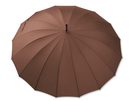 Manuellschirm aus Polyester mit Holzgriff, 16 Segmente.
