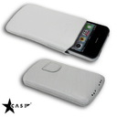 Star-Case® Nova ''Linea'' for Apple IPhone 4. 4S echt Leder White