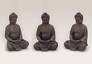 BUDDHA POLY BRAUN SITZEND 38CM
