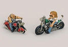 ZIERFIGUR MOTORRAD-ROCKER POLY 2-F.S.18CM