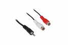 Kabel 1x Klinke (St.) (3.5) stereo - 2x Cinch (Bu.) 1,5 m