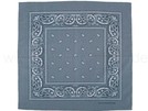 BA-066 Bandana Kopftuch paisley grau schwarz
