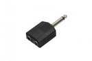 Adapter 1x Klinke (St.) (6.35) mono - 2x Klinke (Bu.) (6.35) mono black