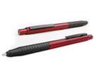 Kunststoffkugelschreiber mit Gummigrip, Metallclip und blauschreibender Mine und mit Funktion "Touch Pen".