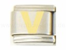 Italian Charm Glieder Armband Buchstaben "V"