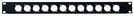 Frontplatte Z-19 gelocht 12xXLR(D-Typ)1HE
