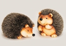 DEKO-IGEL TON/KUNSTFELL SORT.19X22CM