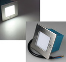 LED-Einbauleuchte ''Cuadrado Q9'', Edelstahl-Front, 9 LEDs, weiß