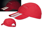 Baseballkappe aus Polyester mit Klettverschluss und Reflexstreifen.