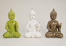 BUDDHA SITZEND KERAMIK 3-F.S.15X21X33CM