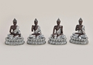 BUDDHA SITZEND A.SOCKEL POLY 4-F.S.10CM