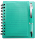 Notizringbuch 'Penelope', Farbe: Hellgruen, Groesse: 14,4 x 1,2 x 15,5 cm