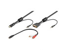 Kabel HDMI 19p - DVI-D 18+1p + 2x Klinke (3.5) gold (2x Ferritkern) 3,0 m