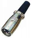 XLR-Stecker silber Metall, 3-polig