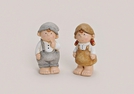 MAEDCHEN/JUNGE AUS TON 2-F.S.11CM