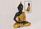BUDDHA SITZEND GOLD POLY 45X26X64CM