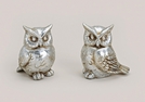 EULE AUS TON SILBER 2-F.S.12X9X13CM