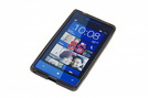 Silicon Case (Flex) für HTC Windows Phone 8S transparent / black