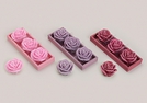 KERZEN-SET ROSE 3-TLG.3-F.S.5X5CM}