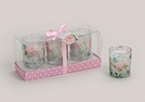 WINDLICHT-SET GLAS M.DUFTW.ROSE 3-TLG.6X5CM}