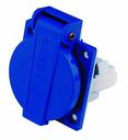 Klappdeckeleinbausteckdose blau 230V 16A
