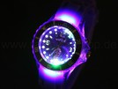 lila Viper LED multicolor Silikonuhr Ø 3,5 cm