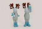 ELCH GRAU/TUERKIS AUS TON 2-F.S.25CM